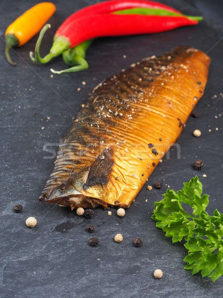 Smoked mackerel with pepper corns Stock photo © andreasberheide