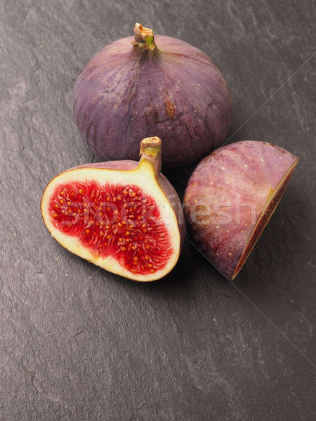 Fresh organic figs on slate Stock photo © andreasberheide