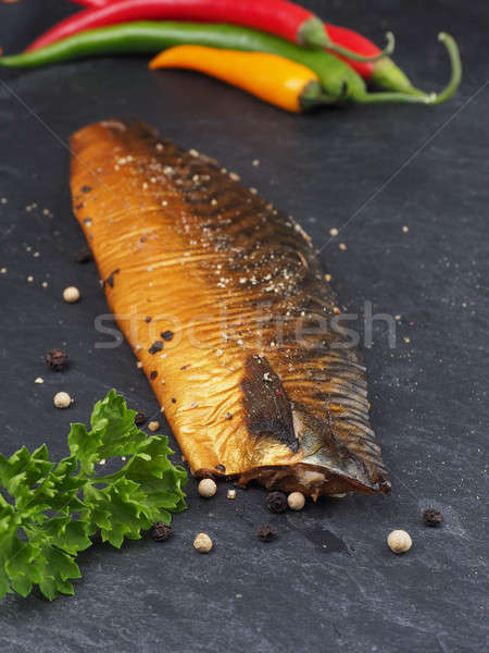 Smoked mackerel with pepper Stock photo © andreasberheide
