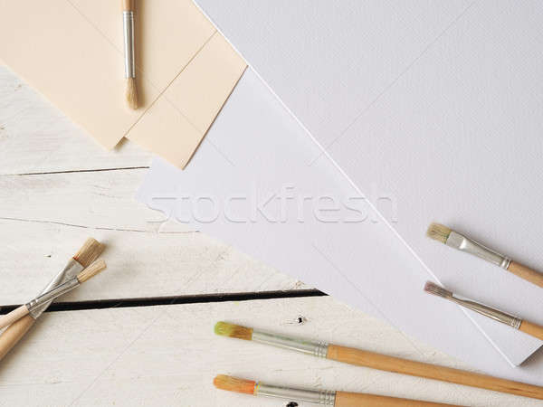 Papier Holz Kreativität Textur Schule Arbeit Stock foto © andreasberheide