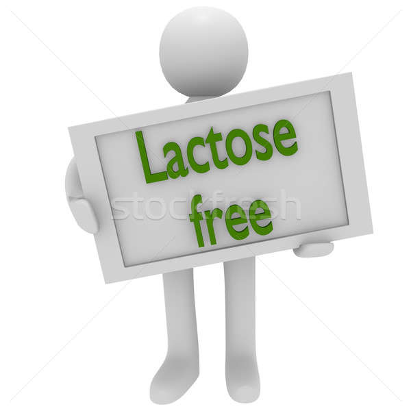 Lactose libre 3d man alimentaire [[stock_photo]] © andreasberheide
