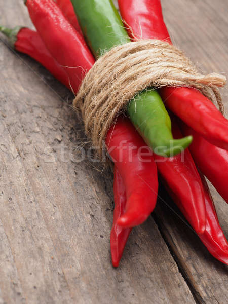 Stock photo: Bunch of spicy chilies