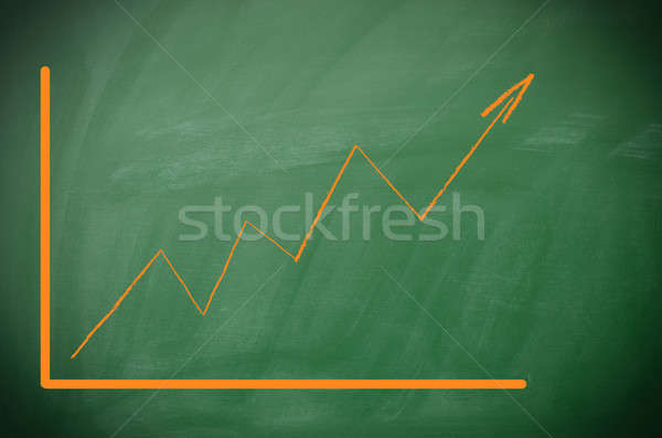 Blackboard with upswing arrow Stock photo © andreasberheide