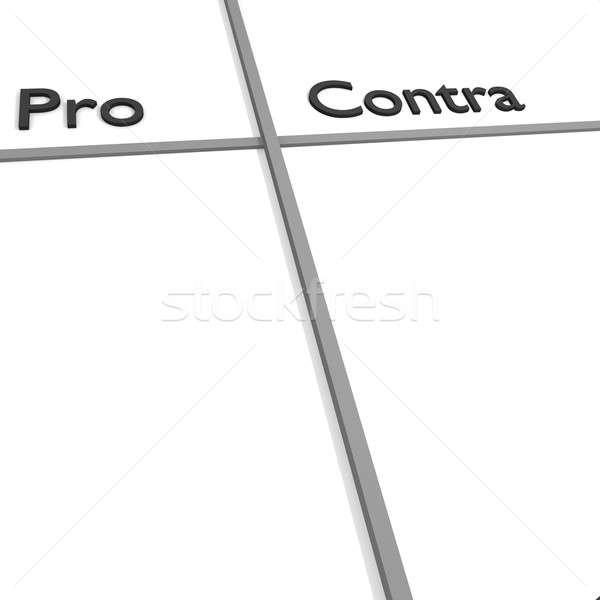 Pro and Contra Stock photo © andreasberheide