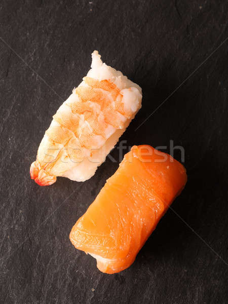 Two sushi nigiri, top view Stock photo © andreasberheide