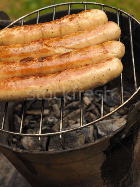 Barbecue vödör kert öreg étel szín Stock fotó © andreasberheide