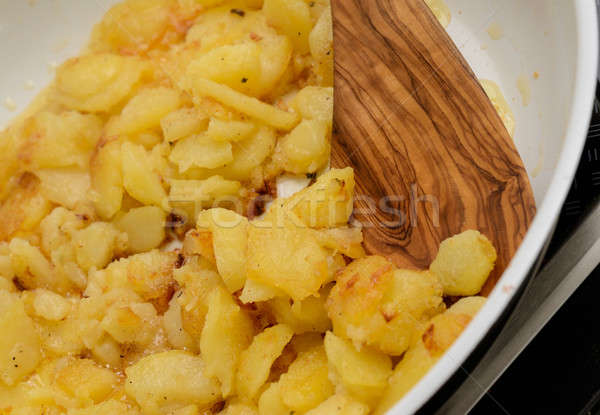 Roasted potatoes in a pan Stock photo © andreasberheide
