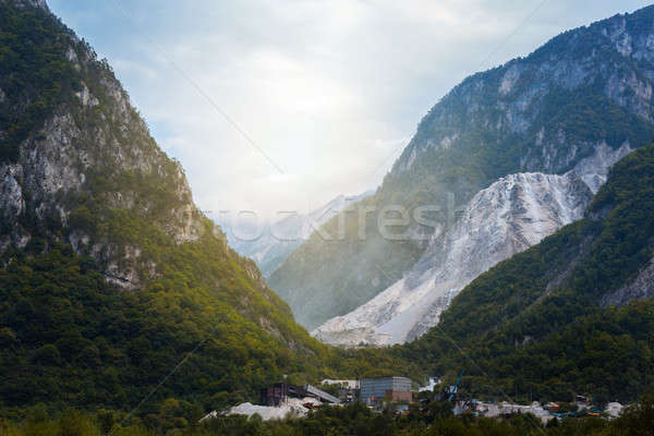 Industriële complex landelijk bergen horizontaal afbeelding Stockfoto © andreonegin