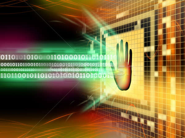 Software bescherming binaire code stream digitale illustratie business Stockfoto © Andreus