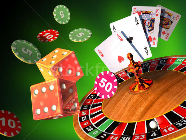 Juego juegos ruleta tarjetas ilustración digital Pareja Foto stock © Andreus