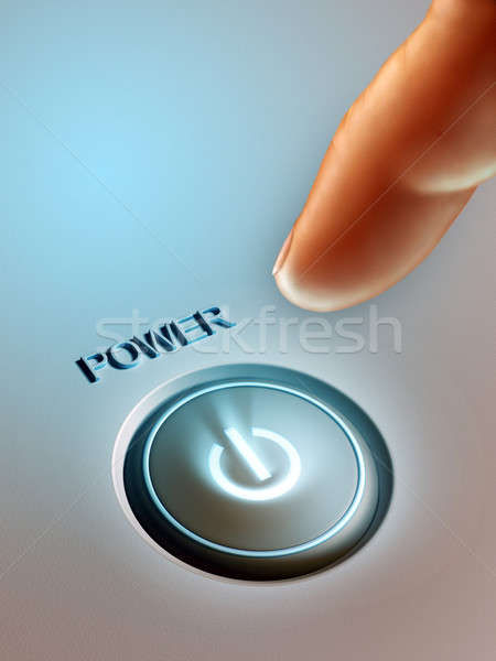 власти кнопки указательный палец Цифровая иллюстрация стороны Сток-фото © Andreus