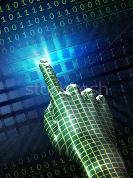 Digitalen touch Hand Dimension Hintergrund Stock foto © Andreus