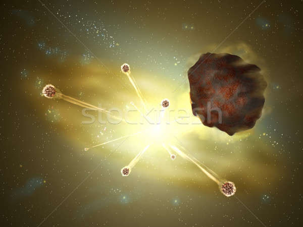 Star explosion illustration numérique fond Rock gaz [[stock_photo]] © Andreus