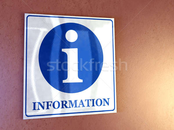 Információ jel fal digitális illusztráció iroda kommunikáció adat Stock fotó © Andreus