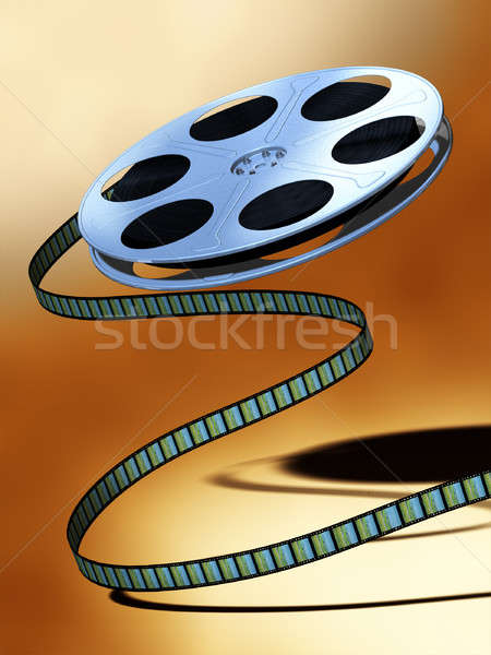 Film Reel Цифровая иллюстрация кадр оранжевый фильма Сток-фото © Andreus