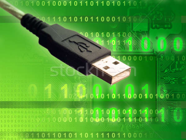 Usb gegevens verbinding plug digitale illustratie internet Stockfoto © Andreus