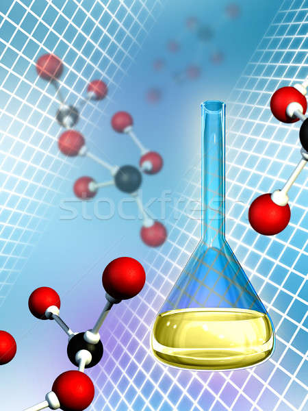 Moléculaire chimie molécules laboratoire illustration numérique [[stock_photo]] © Andreus