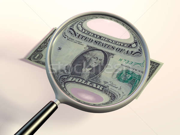 Foto stock: Dólar · proyecto · de · ley · aumento · lente · cg · ilustración