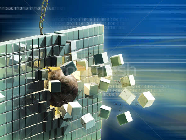 Stock foto: Daten · Zerstörung · Informationen · Computer · abstrakten