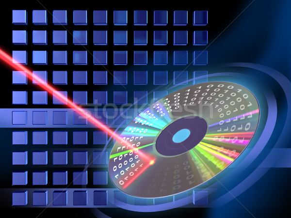 цифровой СМИ Дать лазерного луч компакт-диск Сток-фото © Andreus