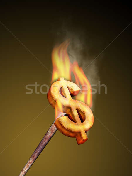 Dolar hot metal zdrowia komunikacji Zdjęcia stock © Andreus