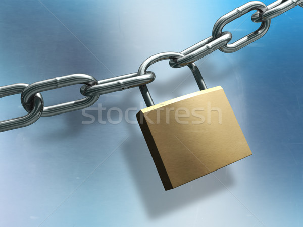 Chain and lock Stock photo © Andreus