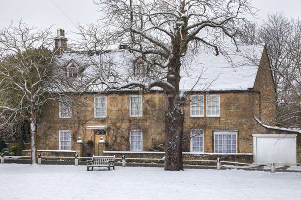 Cotswold house in winter Stock photo © andrewroland