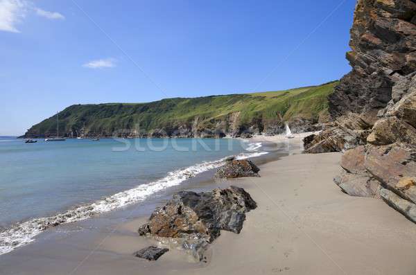 Cornwall Anglii summertime plaży piasku hot Zdjęcia stock © andrewroland