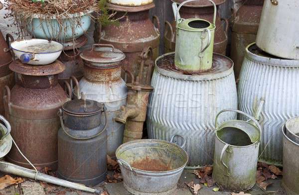 Old milk churns Stock photo © andrewroland