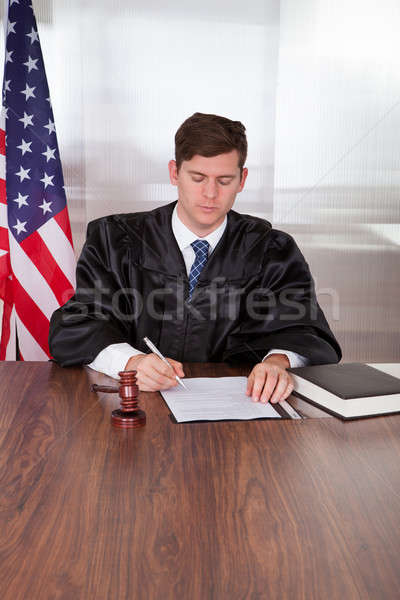 Male Judge In Courtroom Stock photo © AndreyPopov