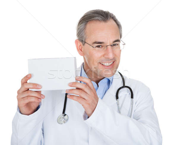 Doktor reçete dikkat yalıtılmış beyaz Stok fotoğraf © AndreyPopov