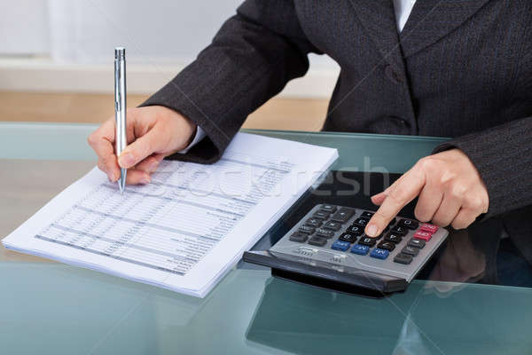 üzletasszony adó asztal iroda üzlet papír Stock fotó © AndreyPopov