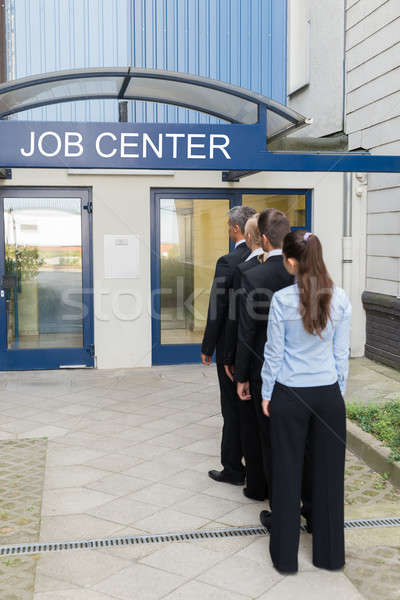 Businesspeople Outside The Job Center Stock photo © AndreyPopov