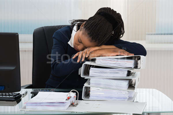 Jóvenes mujer de negocios dormir África archivos Foto stock © AndreyPopov