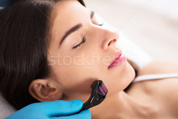 Stockfoto: Vrouw · spa-behandeling · behandeling · gezicht · schoonheidssalon