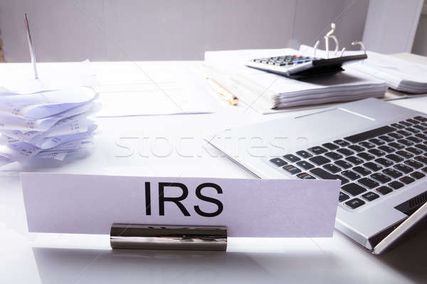 IRS Nameplate On Desk Stock photo © AndreyPopov