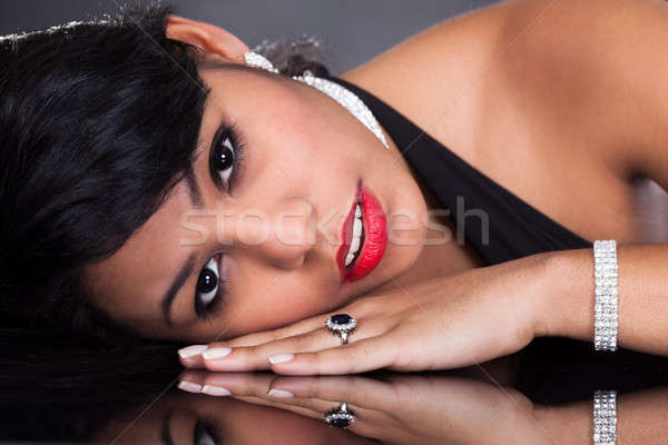 Retrato jóvenes mujer hermosa diamantes Foto stock © AndreyPopov