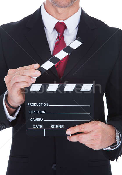 Close-up Of Man Holding Clapperboard Stock photo © AndreyPopov