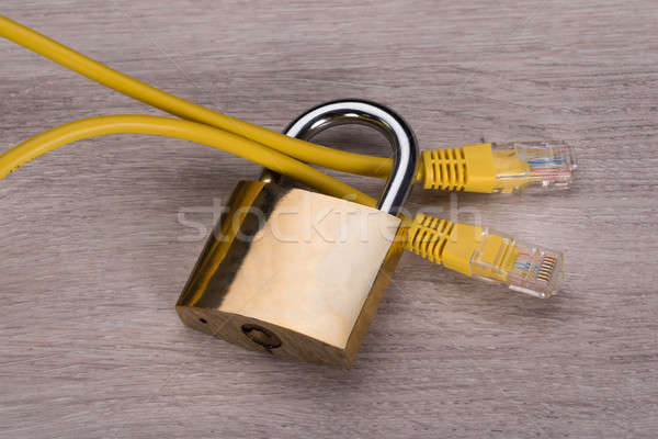 Sécurisé internet connexion réseau câble cadenas [[stock_photo]] © AndreyPopov