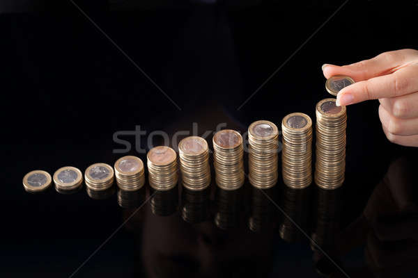 女性実業家 コイン クローズアップ コイン ストックフォト © AndreyPopov