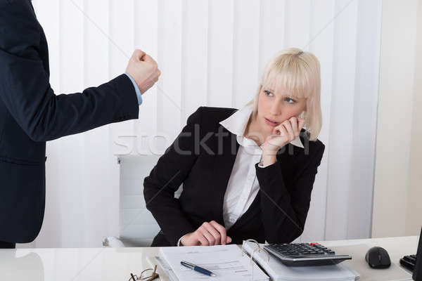 Boss Blaming Female Employee For Bad Results Stock photo © AndreyPopov