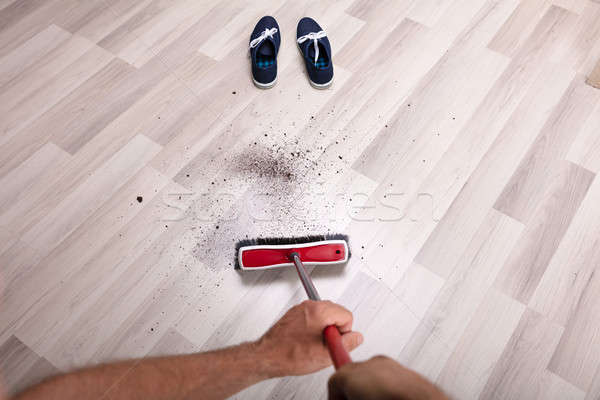 Foto stock: Limpeza · sujeira · piso · masculino