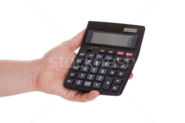 Male Hand Holding Calculator Stock photo © AndreyPopov