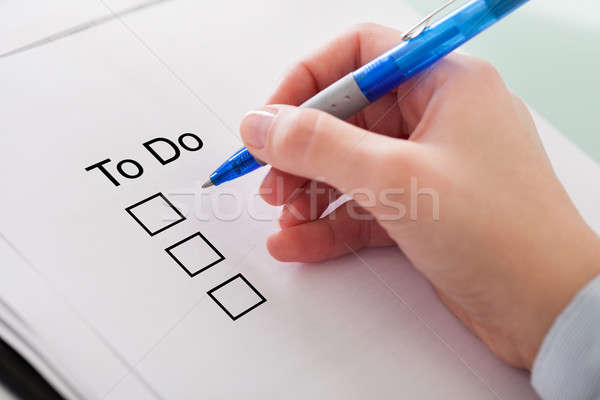 Human Hand Checking To Do List Stock photo © AndreyPopov