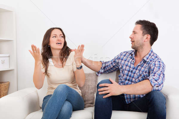 Stock photo: Young Couple Quarreling