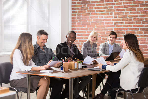 Business Team Discussing Successful Project Stock photo © AndreyPopov