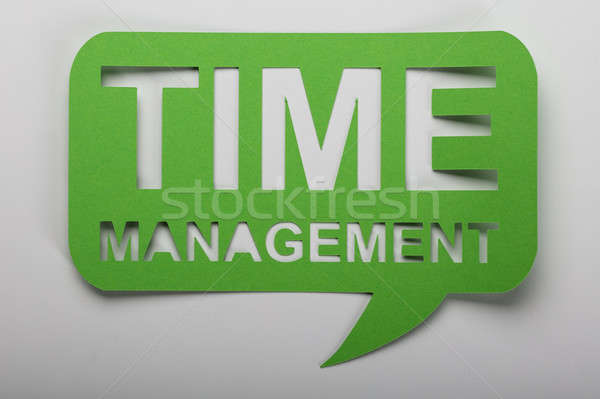 Time Management Text Over White Background Stock photo © AndreyPopov