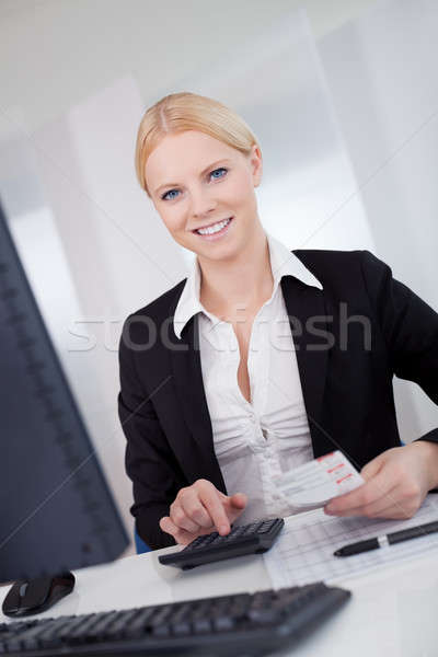 Comptable femme d'affaires travail bureau femmes [[stock_photo]] © AndreyPopov