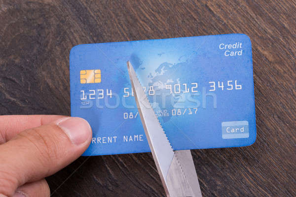 Cutting credit card Stock photo © AndreyPopov