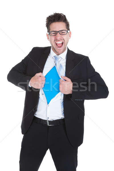 Geschäftsmann abgesondert Anzug jungen weiß Business Stock foto © AndreyPopov